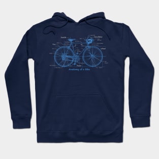 Cool Tees Bicycle Anatomy Cyclist Hoodie